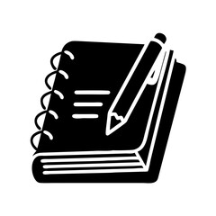 journal icon, journal silhouette vector illustration-Editable Vector Art of journal,journal vector