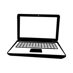 laptop icon, laptop silhouette vector illustration-Editable Vector Art of laptop,laptop vector