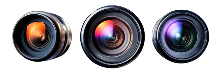 High-Quality Camera Lenses for Photography Enthusiasts in a Studio Setting on transparent background