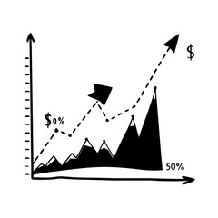 market chart icon, market chart silhouette vector illustration-Editable Vector Art of market chart,market chart vector