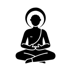 meditation icon, meditation silhouette vector illustration-Editable Vector Art of meditation,meditation vector