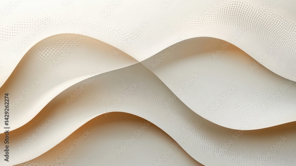 Fototapete abstract background with soft ecru tones dotted design and eggshell paper texture
