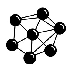 Fototapeta premium network nodes icon, network nodes silhouette vector illustration-Editable Vector Art of network nodes,network nodes vector