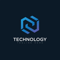 Tachnology logo, tagline here, vector logo
