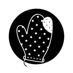 oven mitt icon, oven mitt silhouette vector illustration-Editable Vector Art of oven mitt,oven mitt vector