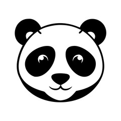 panda icon, panda silhouette vector illustration-Editable Vector Art of panda,panda vector