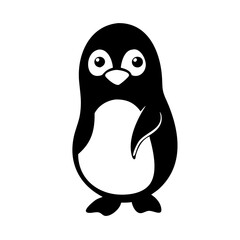 penguin icon, penguin silhouette vector illustration-Editable Vector Art of penguin,penguin vector