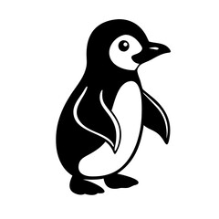 penguin icon, penguin silhouette vector illustration-Editable Vector Art of penguin,penguin vector