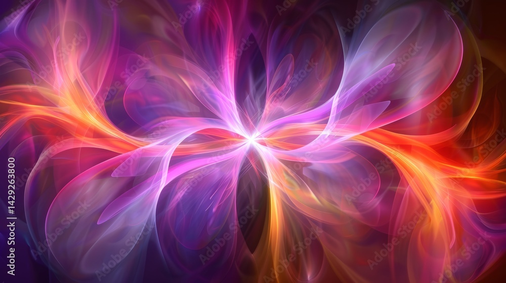 Poster abstract digital graphics featuring lines and patterns that represent technology and innovation