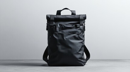 Minimalist design backpack with a single strap and durable construction, isolate on white background