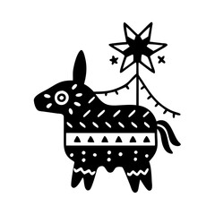 pi ata icon, pi ata silhouette vector illustration-Editable Vector Art of pi ata,pi ata vector