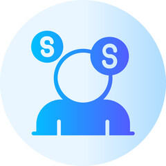 salary gradient icon