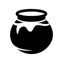 pot icon, pot silhouette vector illustration-Editable Vector Art of pot,pot vector