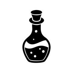 potion bottle icon, potion bottle silhouette vector illustration-Editable Vector Art of potion bottle,potion bottle vector