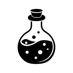 potion bottle icon, potion bottle silhouette vector illustration-Editable Vector Art of potion bottle,potion bottle vector