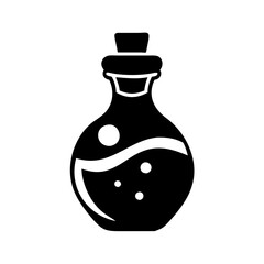 potion bottle icon, potion bottle silhouette vector illustration-Editable Vector Art of potion bottle,potion bottle vector