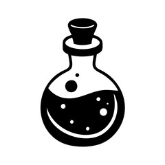 potion bottle icon, potion bottle silhouette vector illustration-Editable Vector Art of potion bottle,potion bottle vector