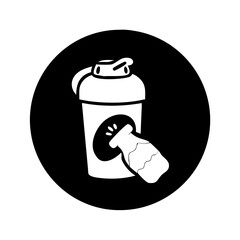 protein shake icon, protein shake silhouette vector illustration-Editable Vector Art of protein shake,protein shake vector
