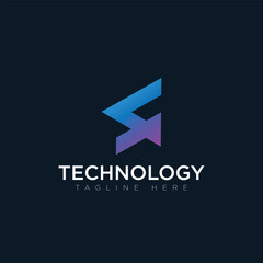 Fototapeta premium Tachnology logo, tagline here, vector logo