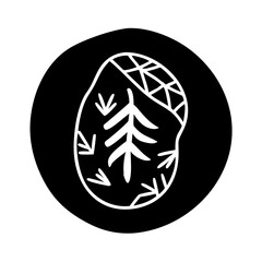 rune stone icon, rune stone silhouette vector illustration-Editable Vector Art of rune stone,rune stone vector
