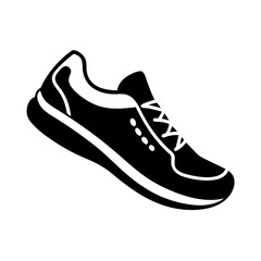 running shoes icon, running shoes silhouette vector illustration-Editable Vector Art of running shoes,running shoes vector