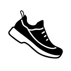 running shoes icon, running shoes silhouette vector illustration-Editable Vector Art of running shoes,running shoes vector