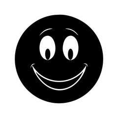 smile face icon, smile face silhouette vector illustration-Editable Vector Art of smile face,smile face vector