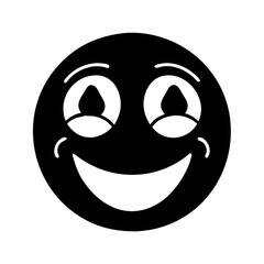 smile face icon, smile face silhouette vector illustration-Editable Vector Art of smile face,smile face vector