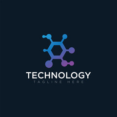 Tachnology logo, tagline here, vector logo