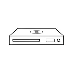 Fototapeta premium Blu Ray Player Line Art Vector