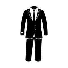 suit icon, suit silhouette vector illustration-Editable Vector Art of suit,suit vector