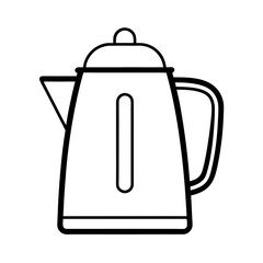 Electric Kettle Outline Vector Art