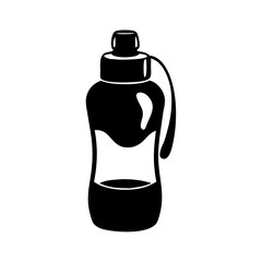 water flask icon, water flask silhouette vector illustration-Editable Vector Art of water flask,water flask vector