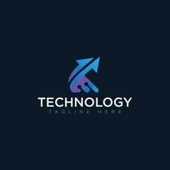 Tachnology logo, tagline here, vector logo