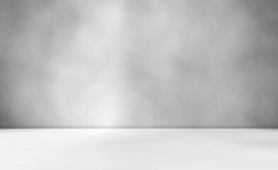 Empty gray room studio with shadow on wall and floor for product presentation. Sunlight and shadow concept. Minimal summer backdrop design. Cosmetic, beauty and fashion showroom mock up.