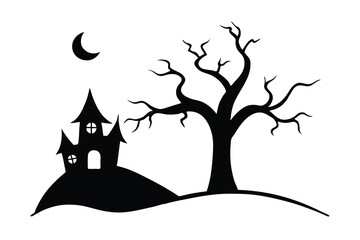 spooky halloween tree