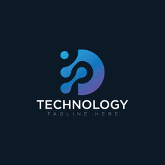 Fototapeta premium Tachnology logo, tagline here, vector logo