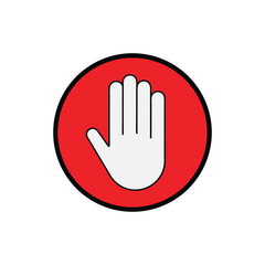 stop hand icon