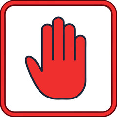 stop hand sign