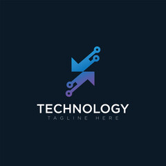 Tachnology logo, tagline here, vector logo