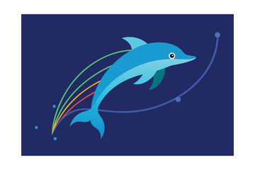 dolphin surfing through fiber optics