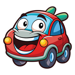 Cartoon Car with a Big Smile