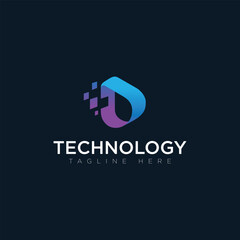 Tachnology logo, tagline here, vector logo