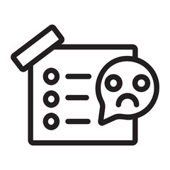 sticky notes line icon