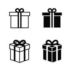 Set of Gift Box icons.
