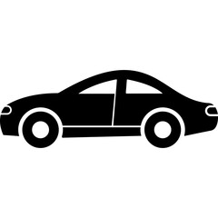 Car clip art design on plain white transparent isolated background for card, shirt, hoodie, sweatshirt, apparel, tag, mug, icon, poster or badge