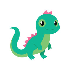 Cute baby dinosaur vector illustration playful prehistoric animal character design