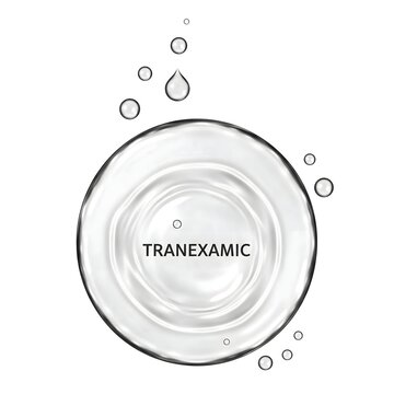 Tranexamic Acid icon skincare ingredients with transparent white background