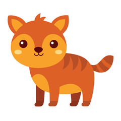 Fototapeta premium Cute cartoon cat orange kitten character design vector graphic illustration