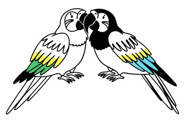 vector illustration of a parrot